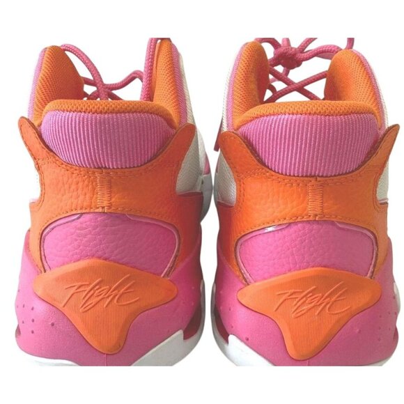 Air Jordan 6.5Y Girls Basketball Shoes‎ White Pink Orange Athletic Sneakers - Picture 3 of 5